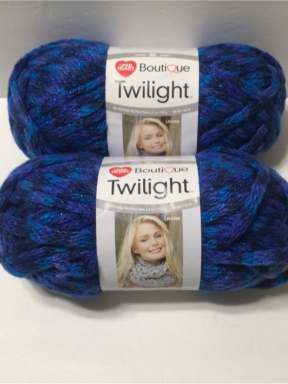 Red Heart Boutique Twilight Jumbo Yarn Color Lapis Set of 2